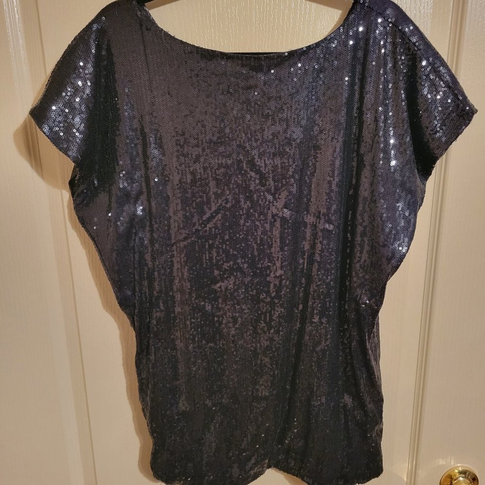 Black Sequined Tunic,  SZ L